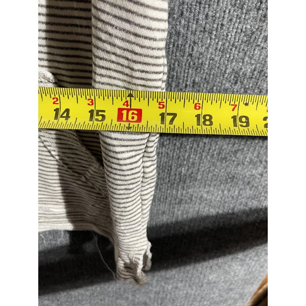 Hamline University Hoodie Sweatshirt Mens Small Beige Striped Thermal Blue 84 - Picture 3 of 7